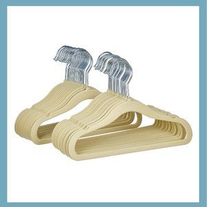 Beige Velvet Hangers Kids x10 units